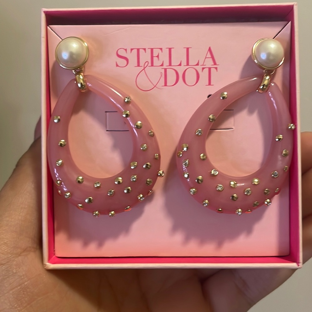 Stella and Dot Pink Earrings